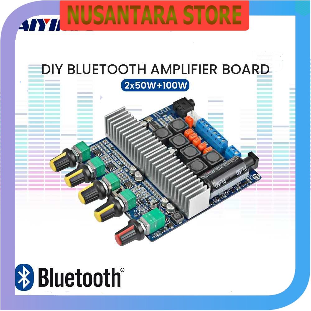 NUSANTARA - AIYIMA DIY Bluetooth Amplifier Board 2.1 2x50W+100W TPA3116 - B2D932