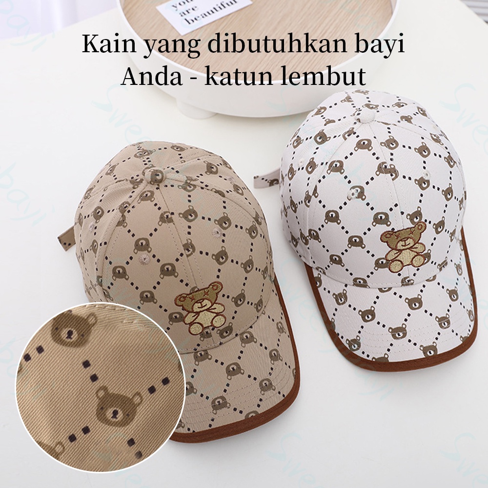 SweetyBayi Topi baseball anak laki laki perempuan import Topi bucket anak laki laki model bear