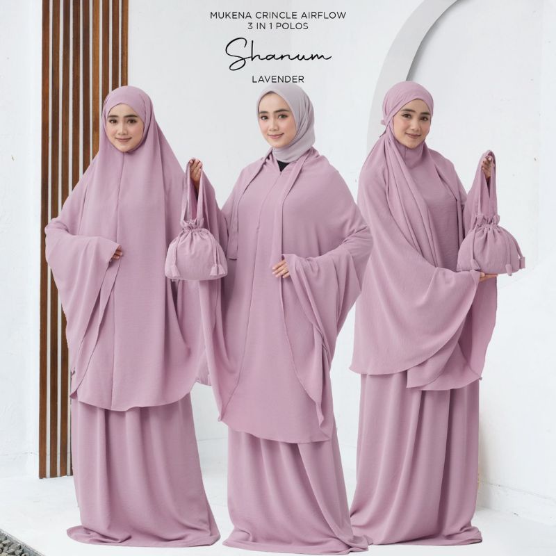 Ell-Haddad Collection/Mukena Dewasa Terbaru/Mukena Traveling 3in1 Lesti Kejora