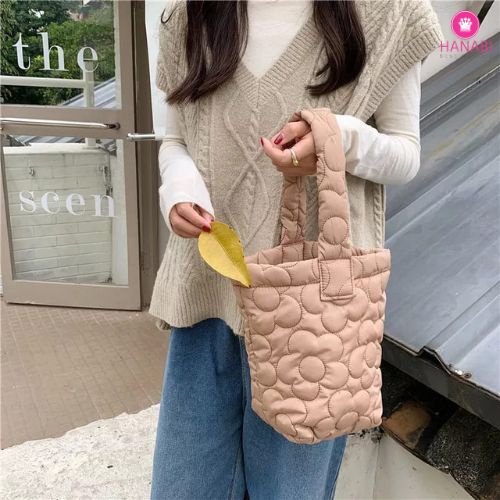 HANABI-tas handbag tas import VIA BAG tas wanita bordir bunga tas tangan tas jalanjalan