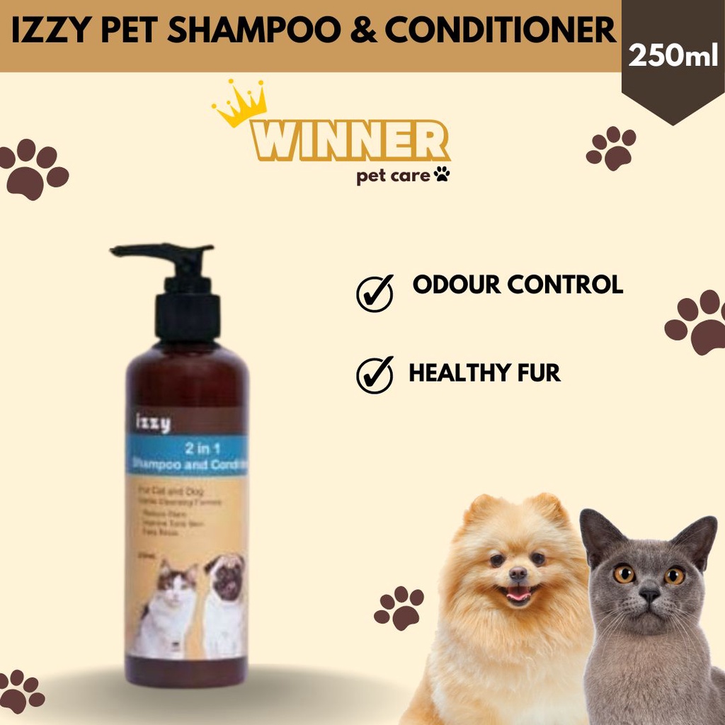 Izzy Premium Pet Shampoo and Conditioner 250ml