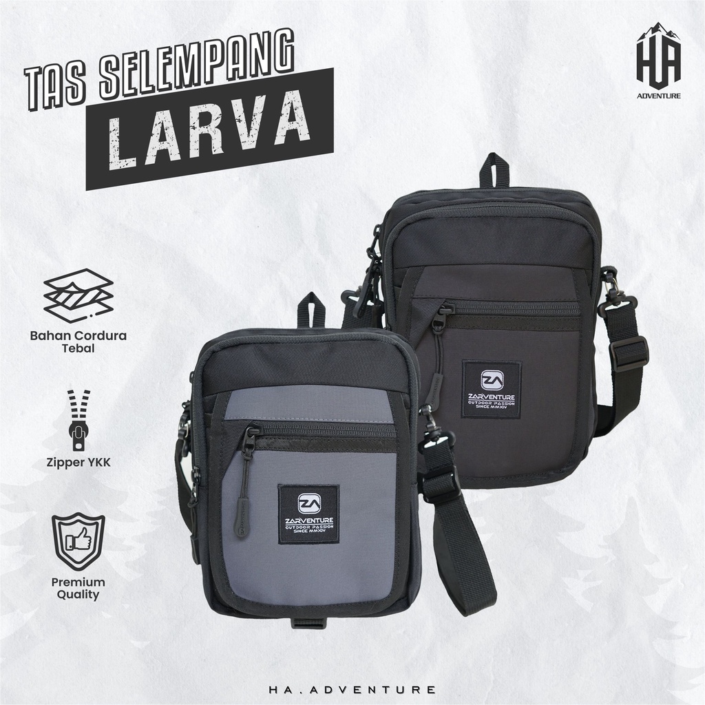 tas selempang slempang zarventure seri larva slingbag pouch