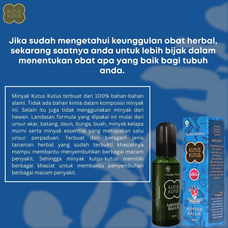 Kutus Kutus Organic Herbal Healing Oil 100ml