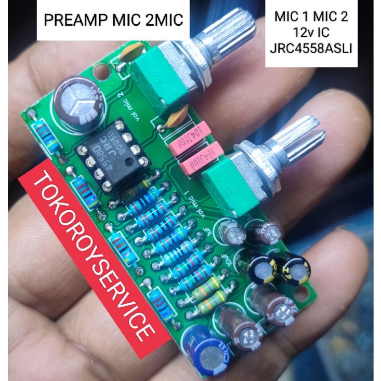 PreAmp 2 Mic IC JRC4558 12V / PreAmp 2 Mic