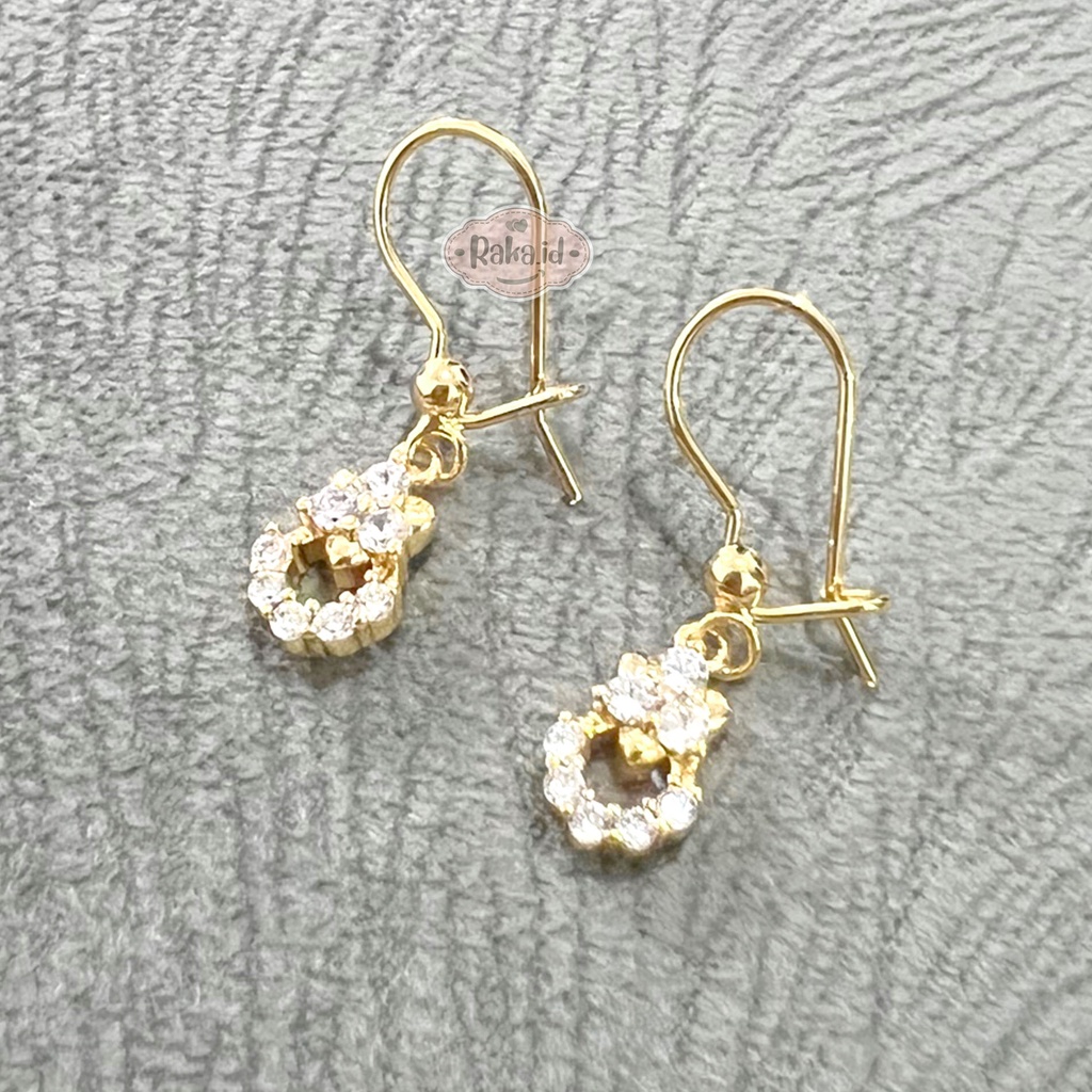 Anting Wanita Dewasa Anting Korean Style Anting Clip Kait Motif Bunga Ring Mata 1229