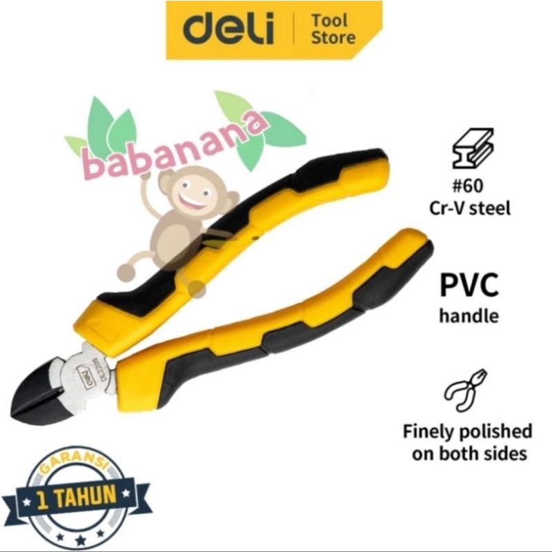 Deli DL220X Tang potong cutting wire pliers jepit potong long nose