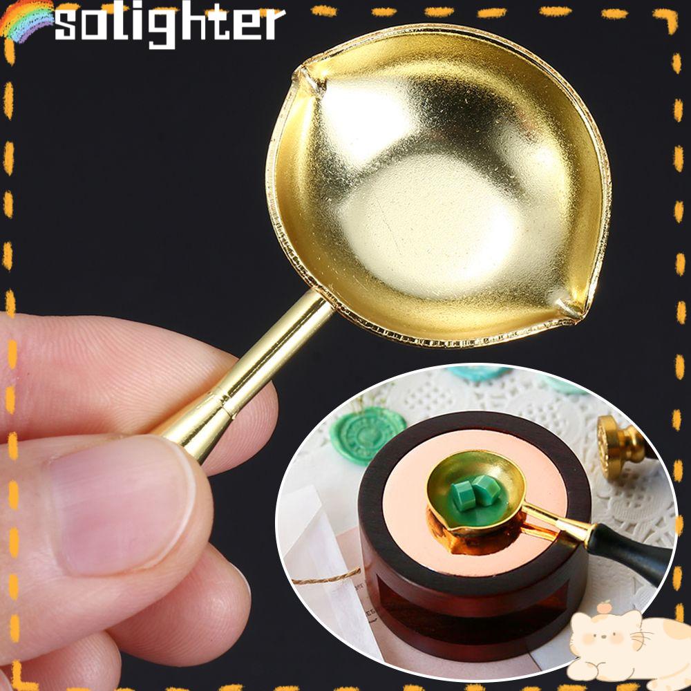 Solighter Sealing Wax spoon vintage Christmas Card Scrapbooking Kepala Sendok Amplop