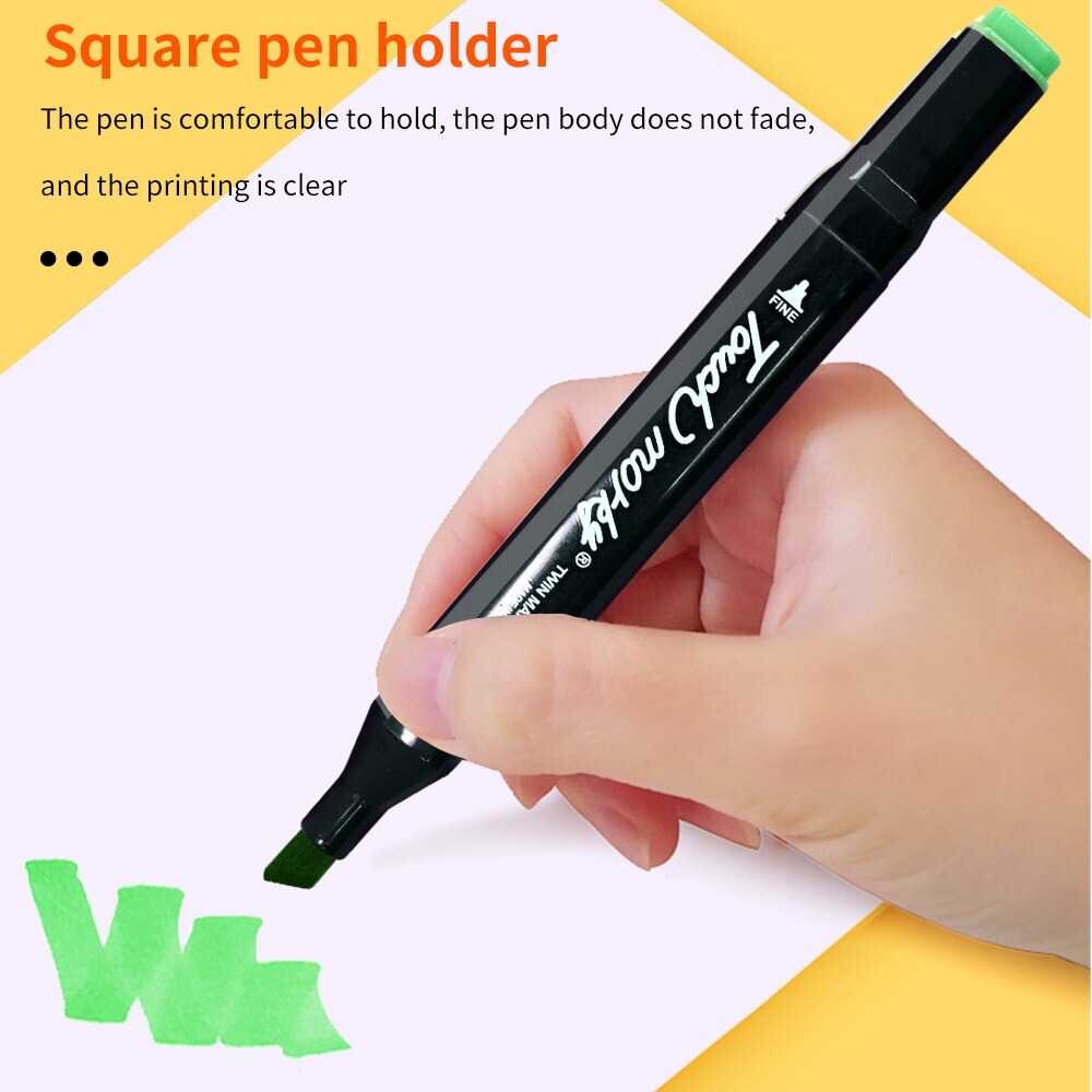 Spidol Touch Art Maker Dual Side Fine Art Brush Spidol Dual Side Pen Art Marker Set 60 80 Color