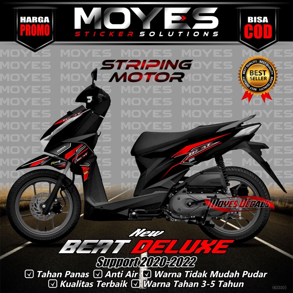 strifing stiker Beat Deluxe strifing variasi motor Beat Deluxe 2020-2021