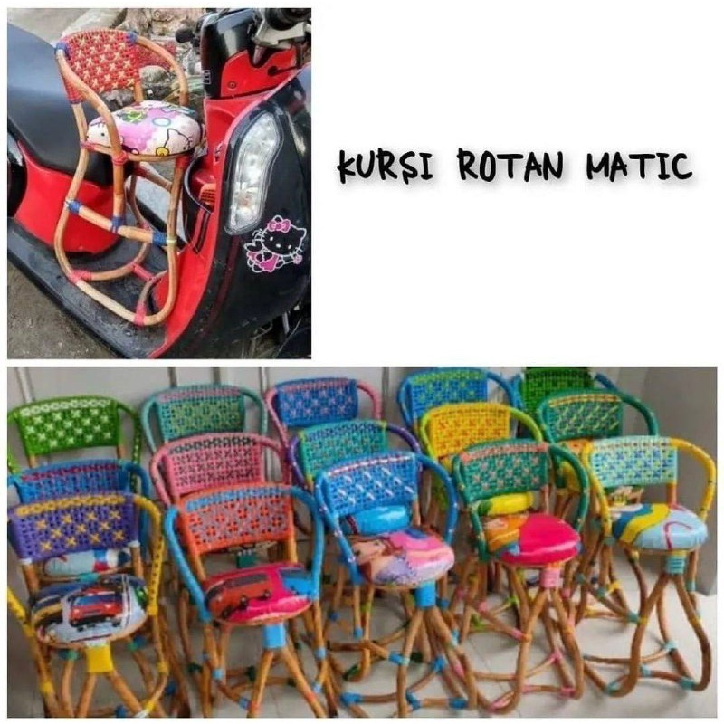 KURSI BONCENG ROTAN / KURSI MATIC / KURSI BONCENG