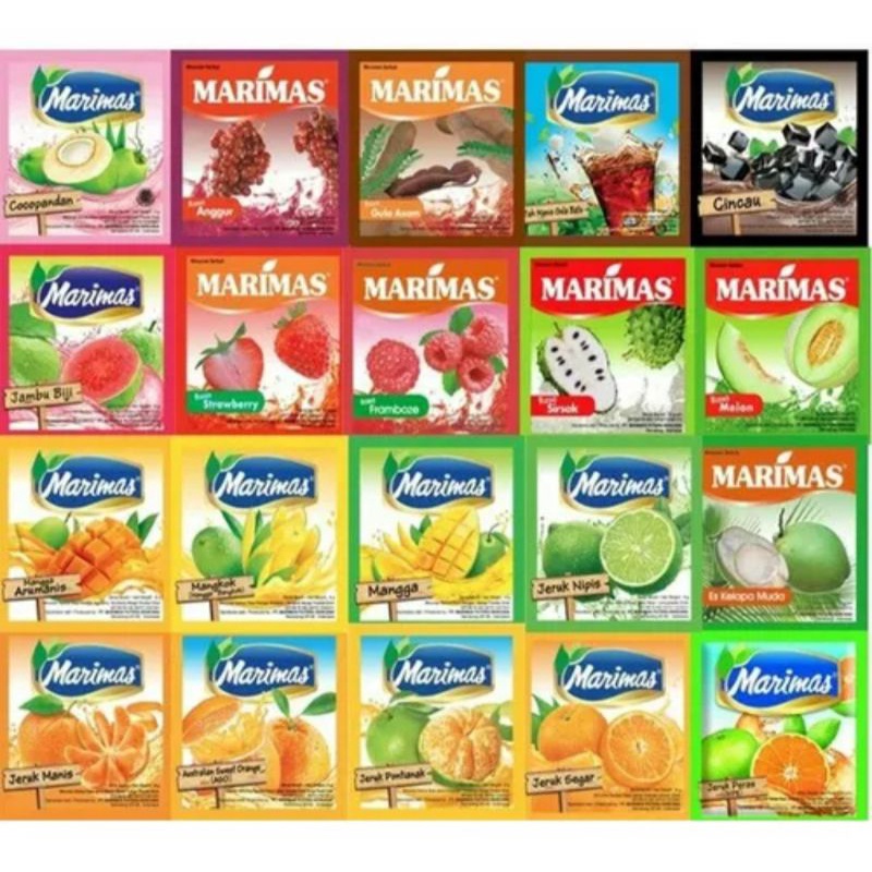 

MARIMAS minuman Serbuk Instan Varian Rasa 1 renceng isi 10 pcs