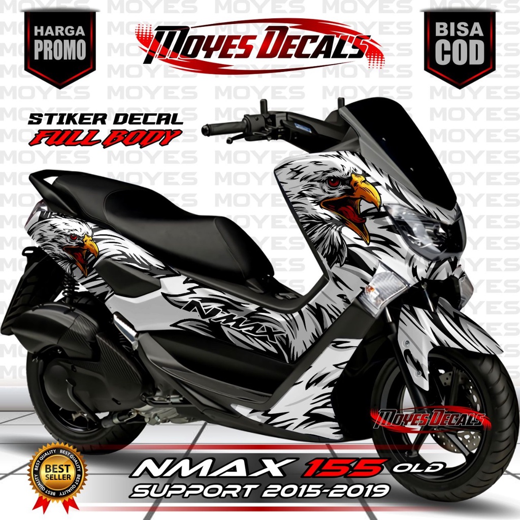 Decal Nmax 155 old Fullbody Decal Stiker Yamaha Nmax 155 2015-2019 Fullbody Eagle Putih
