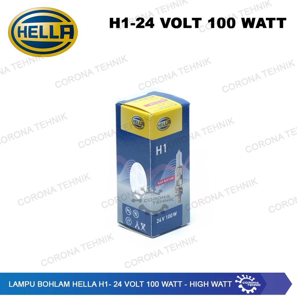 H1 - 24 Volt 100 Watt - High Watt Lampu Bohlam Hella