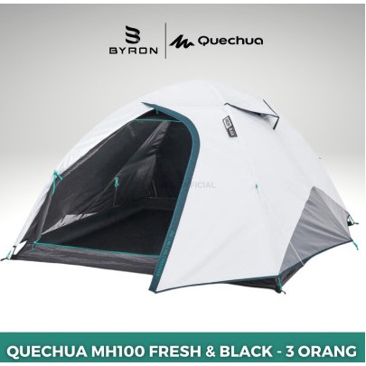 PROMO QUECHUA MH100 Fresh & Black Tenda Camping 3 Orang BEKAS DISPLAY