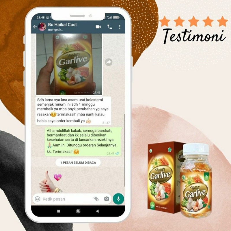 Herbal Habbat's Garlive 100 Kapsul Habat Obat Mengatasi Kolesterol Hipertensi Asam Urat BPOM