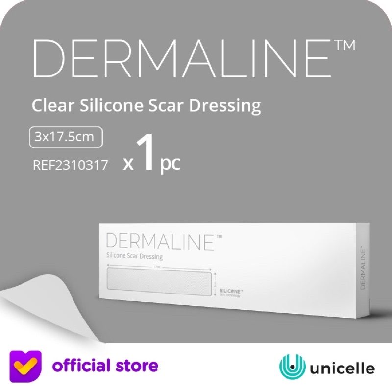 Perawatan Keloid - Dermaline - Clear Silicone Scar Sheet -3x17,5 cm/pc