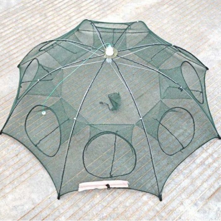 COD - MJ77 - 6L payung Bubu Jaring Jebakan Perangkap Udang ikan Kepiting Model 6L payung 8 lobang