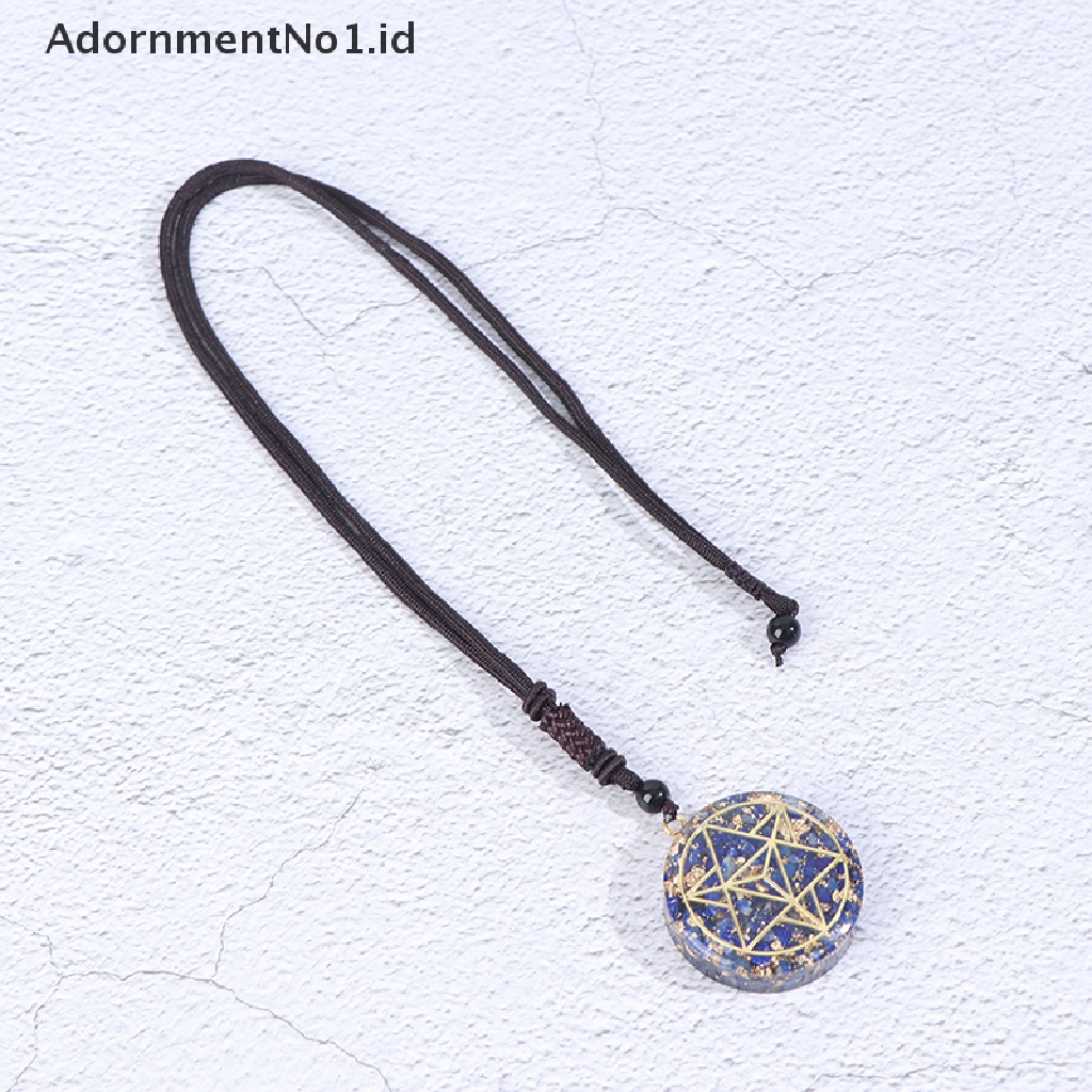 [AdornmentNo1] Baru Biru Orgonite Kristal Alami Tujuh Cakra Liontin Kalung Perhiasan Hadiah [ID]