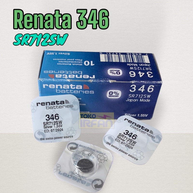 Baterai Renata 346 SR712SW Original Batrai Jam Tangan SR712