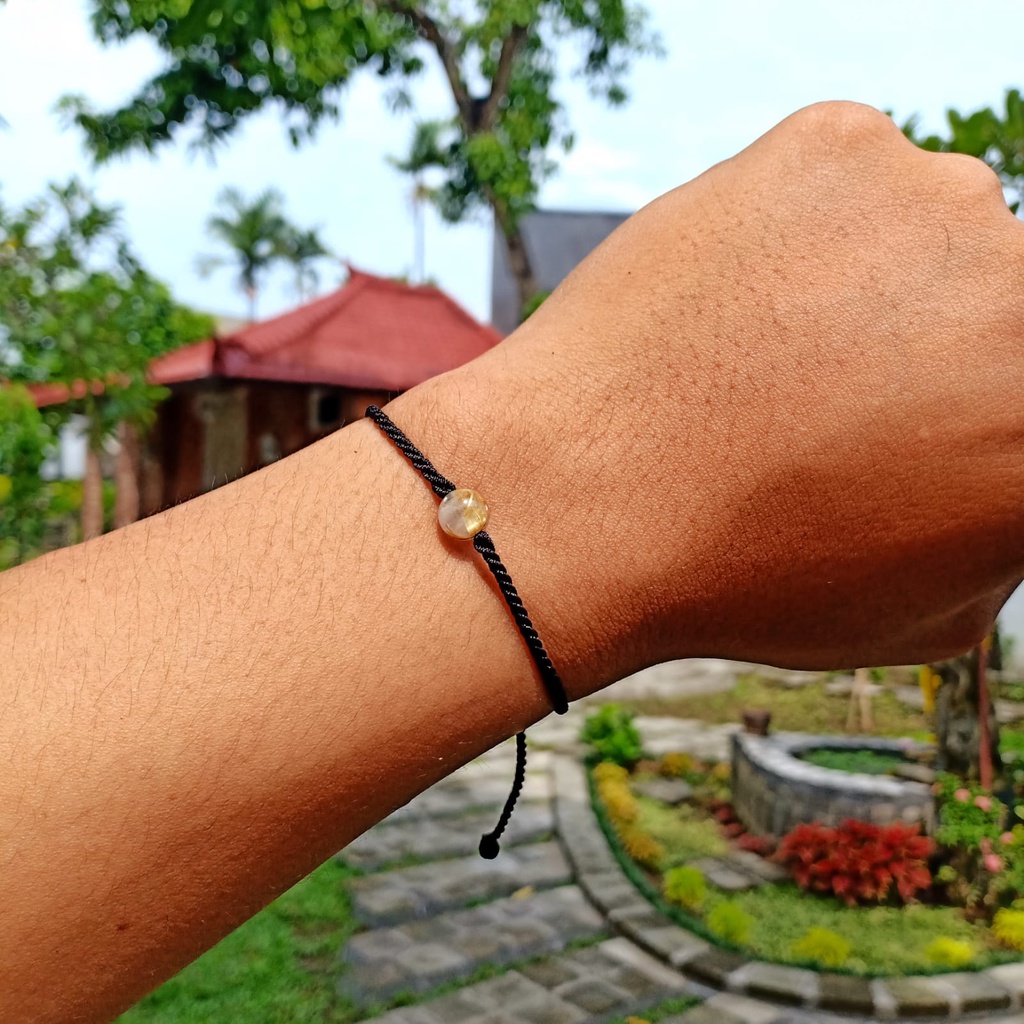 Gelang Rejeki Rambut Sedana Mata 1Hitam / Gelang Rejeki / Gelang Tali Merah / Gelang Khas Bali / Oleh Oleh Bali mUrah / Gelang Custom / Gelang Batur Rambut Sedana / Craftdewata