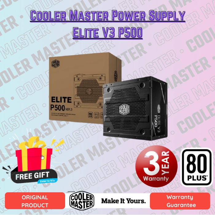 PSU Cooler Master Power Supply 500 Watt Elite V3 P500
