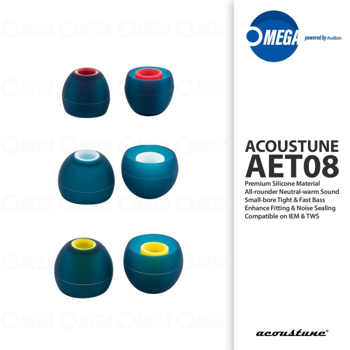 ACOUSTUNE AET08(BASS) PREMIUM SILICONE TIPS FOR IN-EAR IEM & TWS