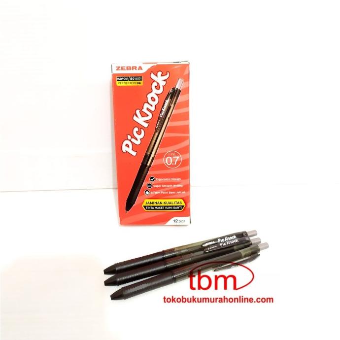 

JUAL BOLPEN ZEBRA PIC KNOCK 0.7 BLACK / PEN ZEBRA PICKNOCK / PULPEN PICCOLO