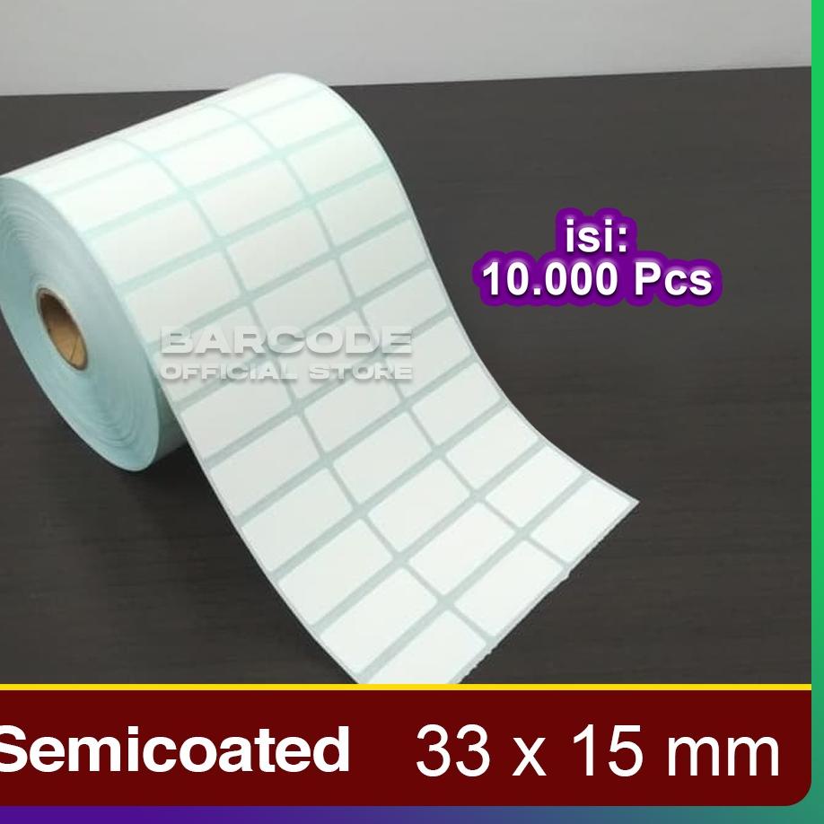 

JU7✼ Label Stiker Barcode 33 x 15 mm (3 Line) Semicoated Isi 10.000 pcs Koleksi Terbaru