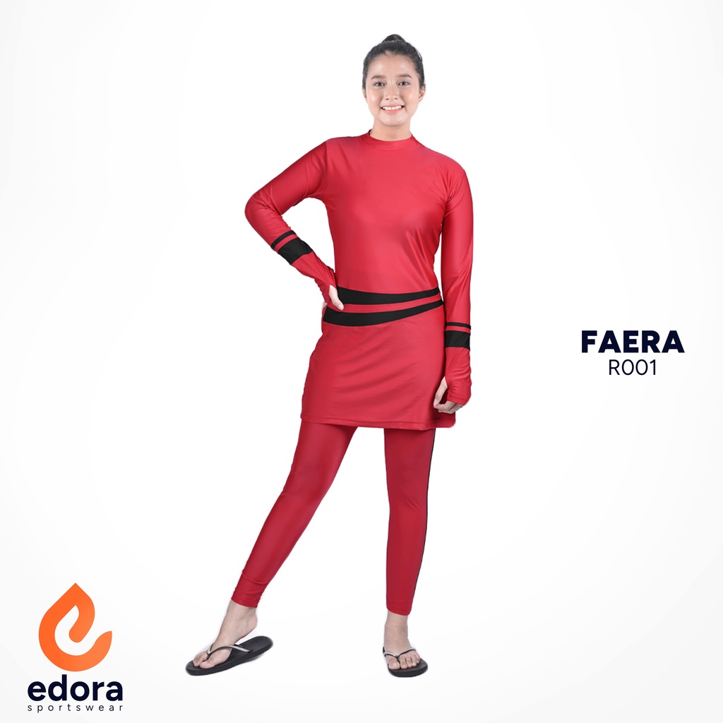 Edora sportswear - Baju Renang Polos Dewasa Wanita baju renang slimfit wanita - Faera