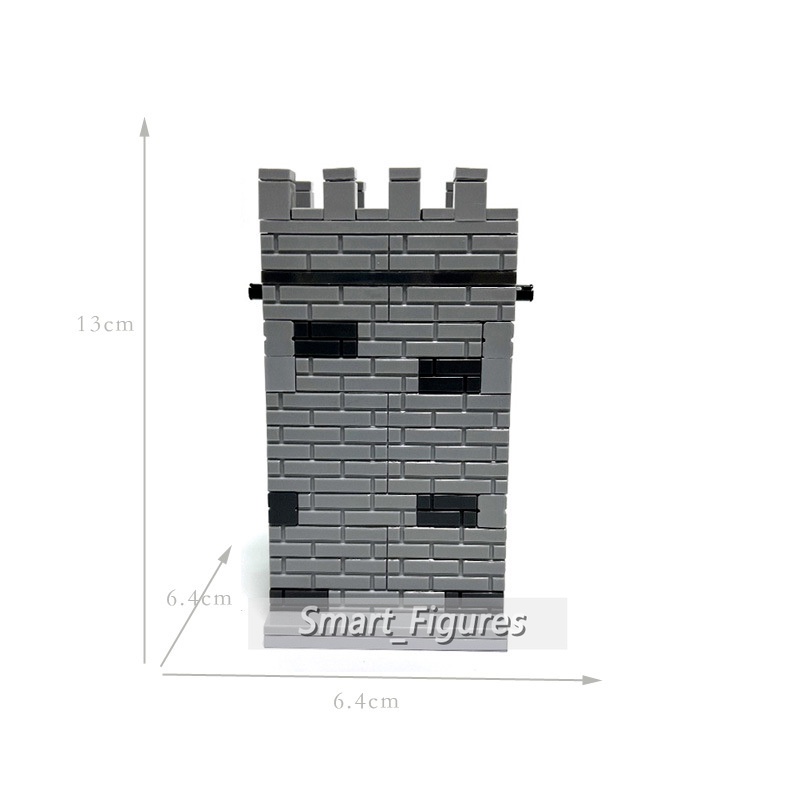 Blok Bangunan Partikel Kecil Mainan Majelis Kastil Kuno Kastil Tembok Menara Castle Gate DIY Brain Game Hadiah