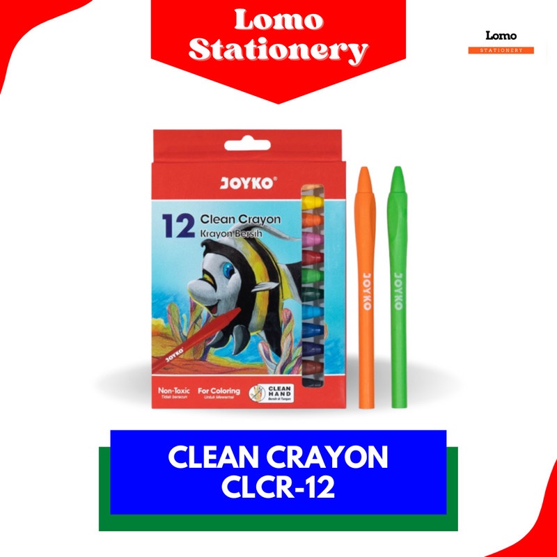 

Clean Crayon Joyko CLCR-12 12 Warna