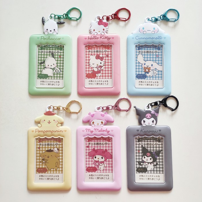 

ID Card Holder Name Tag Keychain / Wadah Kartu Photocard Sanrio Lucu