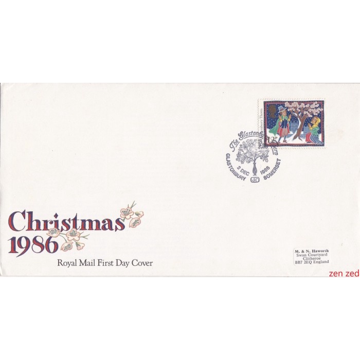 

A791 Prangko Inggris FDC 1986 Christmas Stamps 1 Pcs