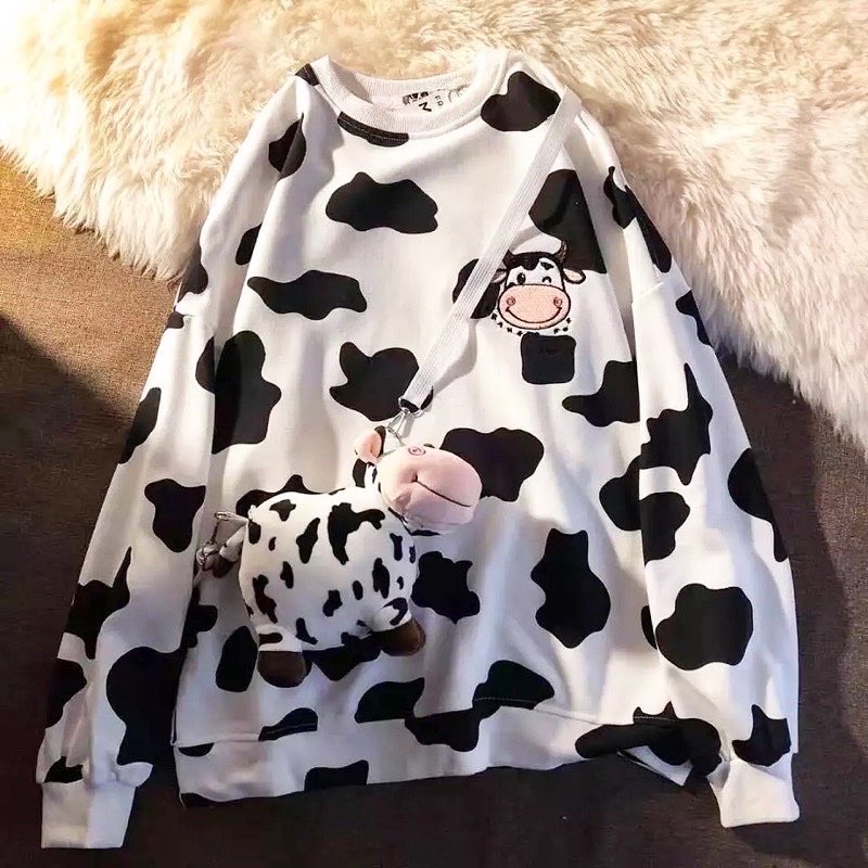 MakeGrosir - SWEATER FLEECE CREWNECK COW