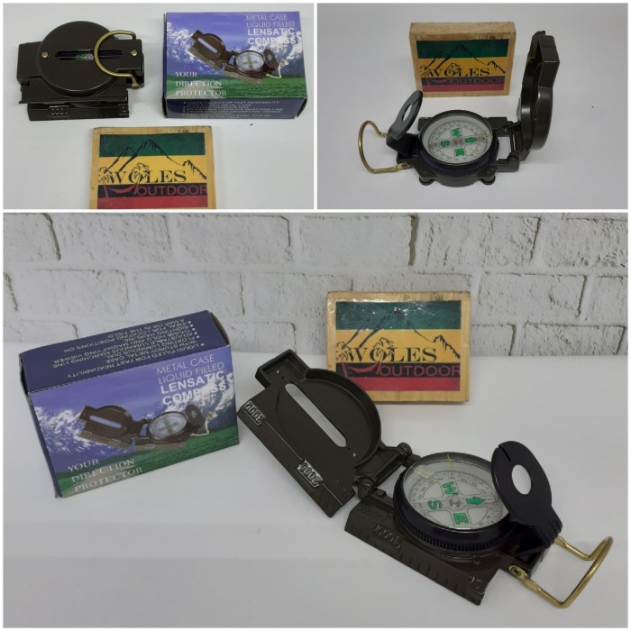 Kompas Kompas Bidik Lensatic Bahan Metal / Compass Bidik Lensatic