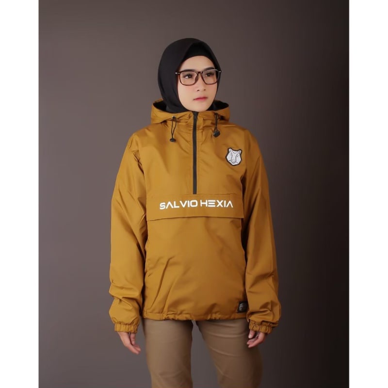 Jaket Cagoule Waterproof Original Salvio Hexia - Salvio Bear Kuning Tua / Mustard Termurah