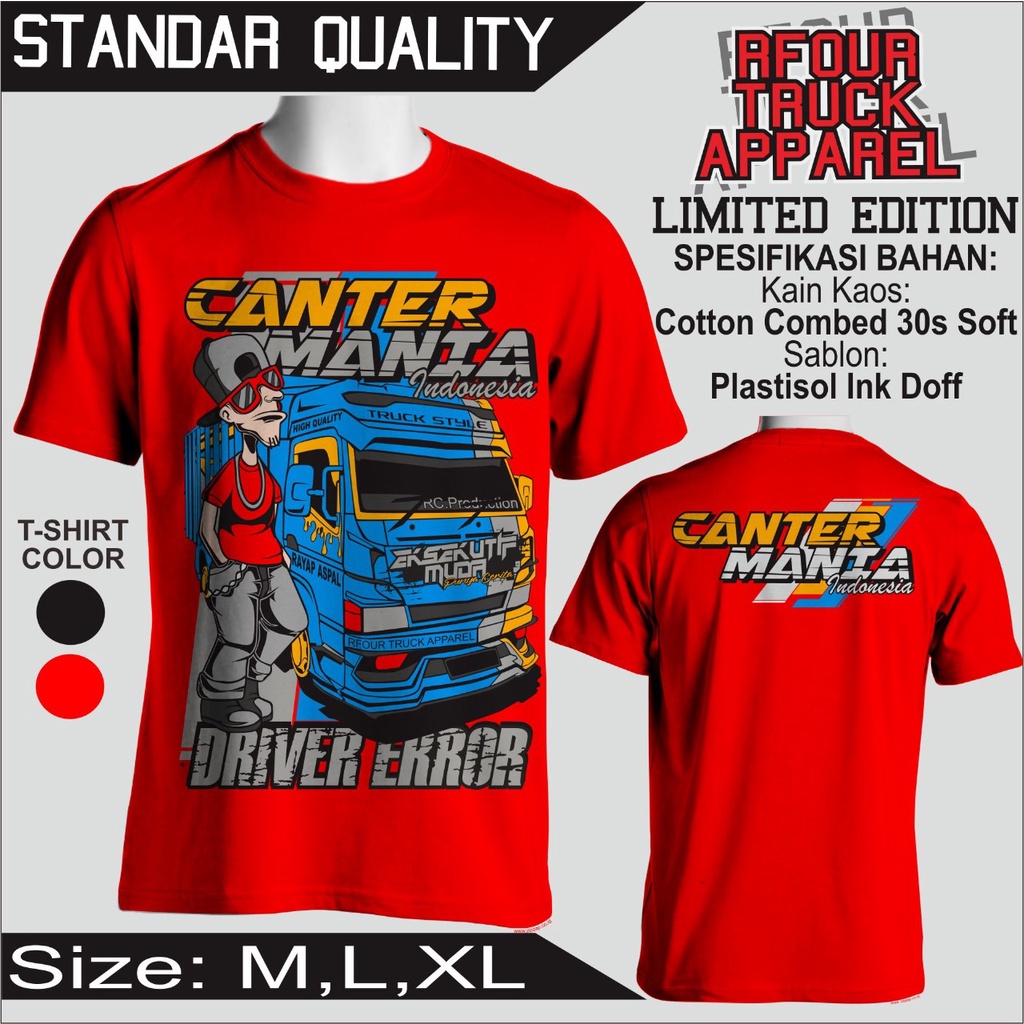 PROMO/OBRAL KILAT/KAOS TRUCK REBECCA/KAOS GAMBAR TRUCK/KAOS TRUCK RFOUR ORIGINAL/Kaos truck mania/kaos truck oleng