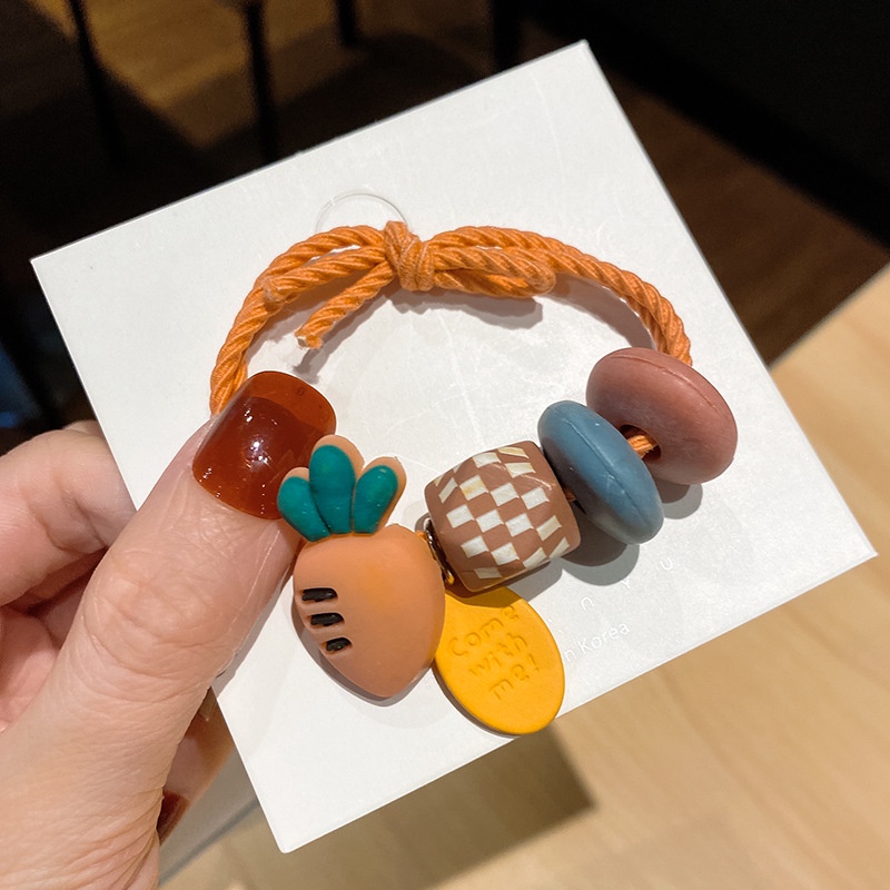 ⭐️𝐈𝐇𝐒 𝟗𝟏𝟏 𝐋𝐚𝐦𝐩𝐮𝐧𝐠⭐️Ikat Rambut Karakter Buah Buahan Kunciran Korean Style Hair Ring Fashion