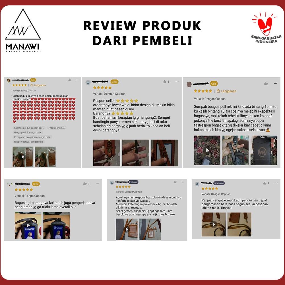 

Terbaik ID Card Holder Kulit asli | Custom Name Tag ~