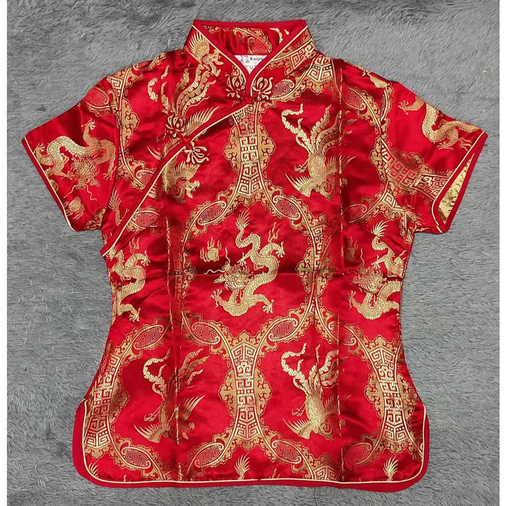 BLOUSE CHEONGSAM PROMO IMLEK Cheongsam Blouse Fashion Dragon Phoenix Random