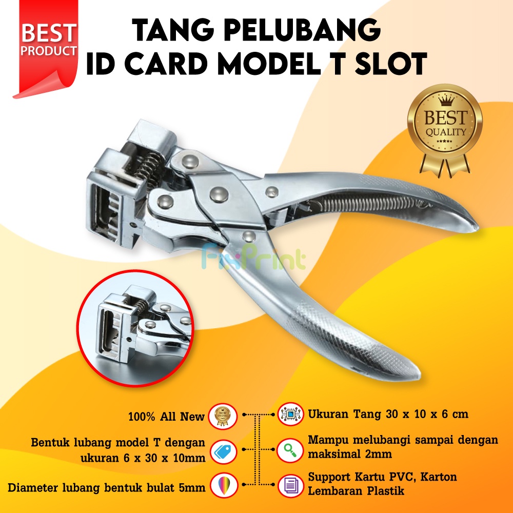 Tang Pelubang ID Card Model T Slot, Punch Airplane Hole PVC