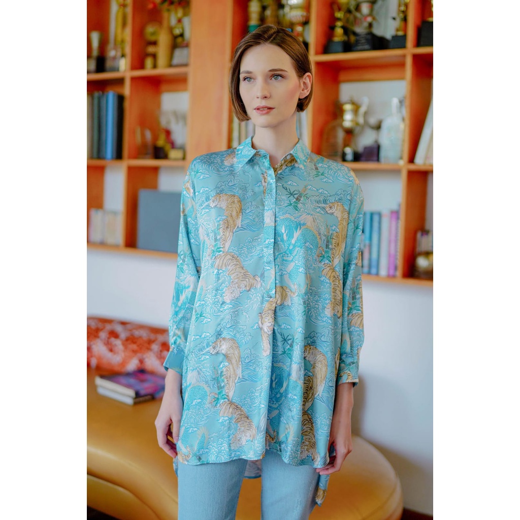 TIGRESS SATIN SHIRT - BENANG JARUM