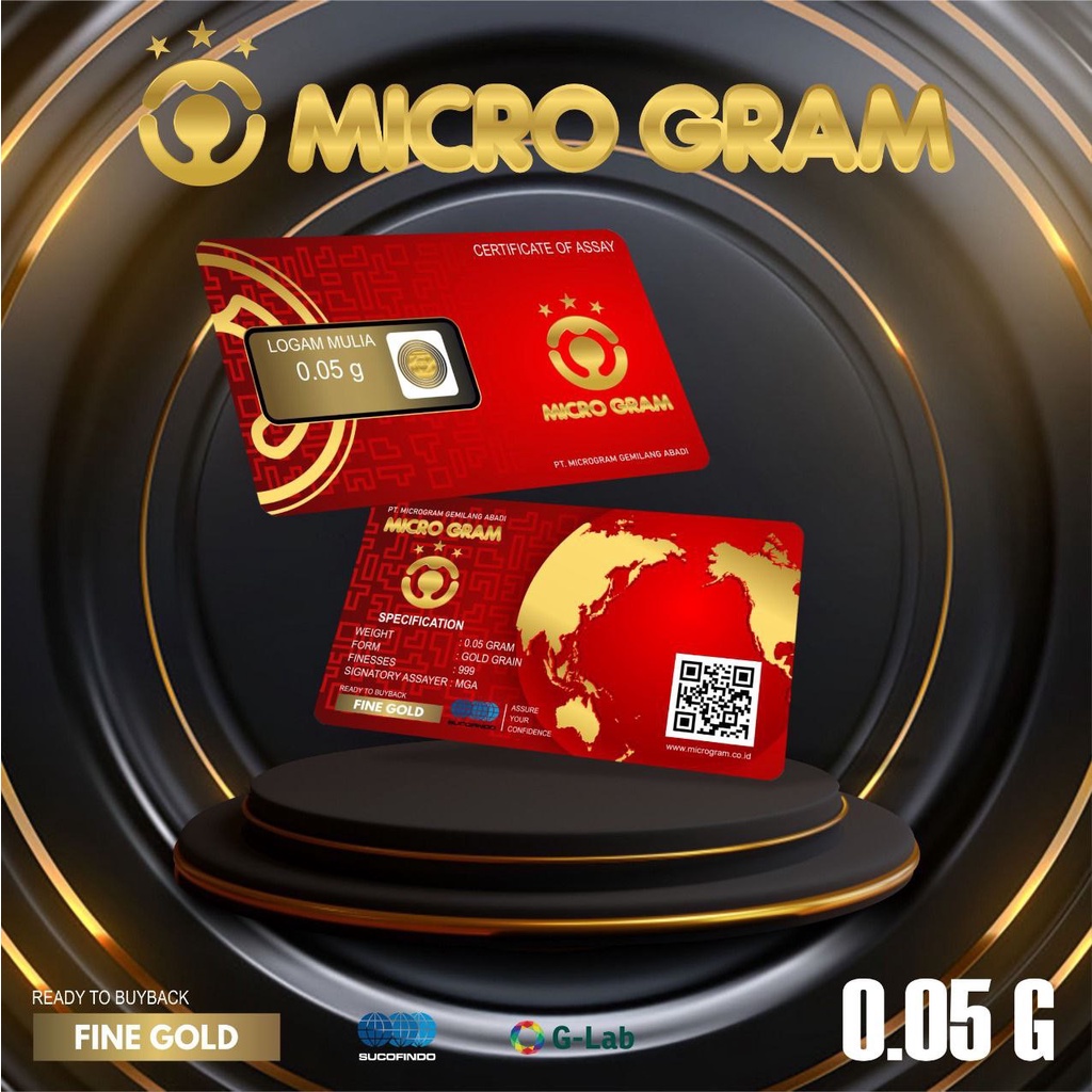 EMAS MINI MICROGRAM 0.05 LOGAM MULIA 24 KARAT ORIGINAL PRODUCT MINIGOLD BABYGOLD