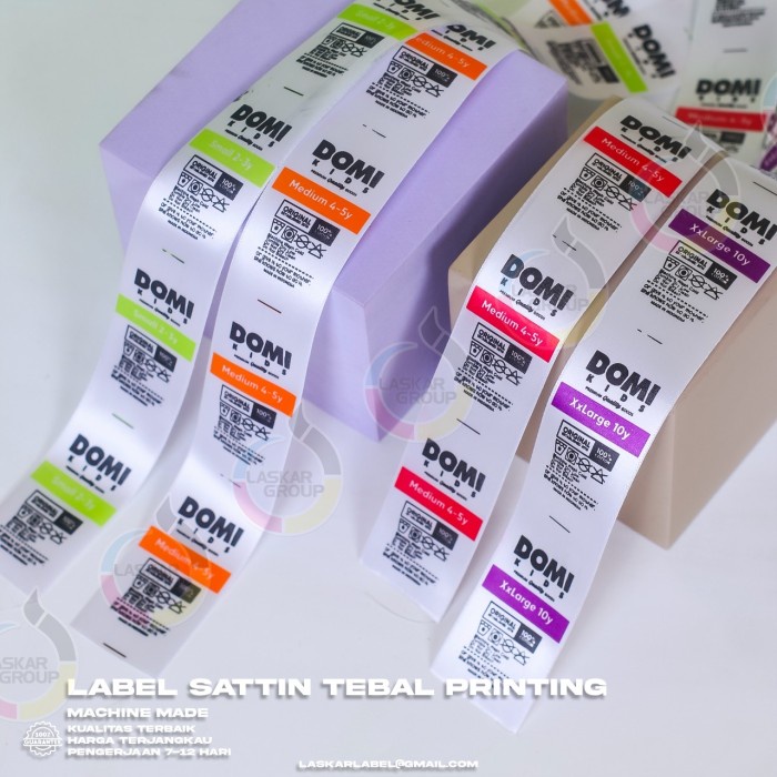 Kain 200Meter Satin Tebal Satin Import Satin Rajut Label Satin Label Baju