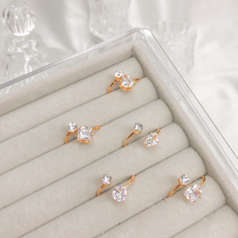 Cincin Xuping Wanita Batu Diamond Gaya Korea | Cincin fashion Kekinian