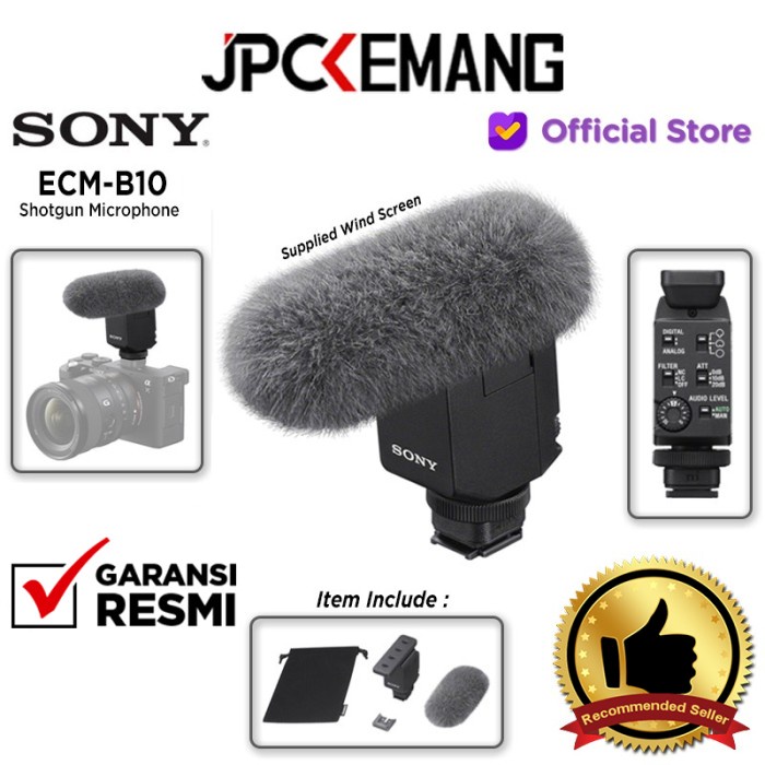 Sony Ecm-B10 Shotgun Microphone Sony Ecm B 10 Mic Original #Original