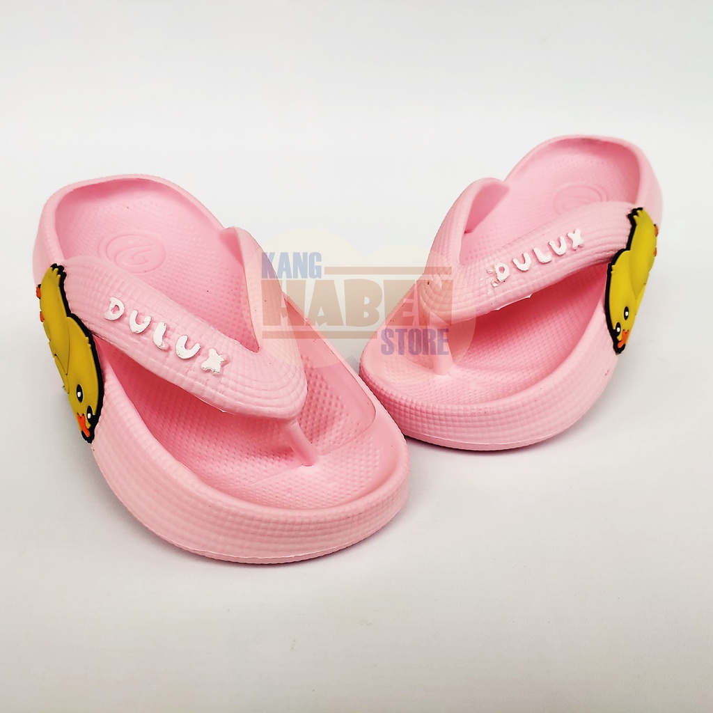 Habenkids Sandal Japit Anak Kecil Cewek Cowok Terbaru Karakter Bebek 2 - 5 Tahun Dulux 510D