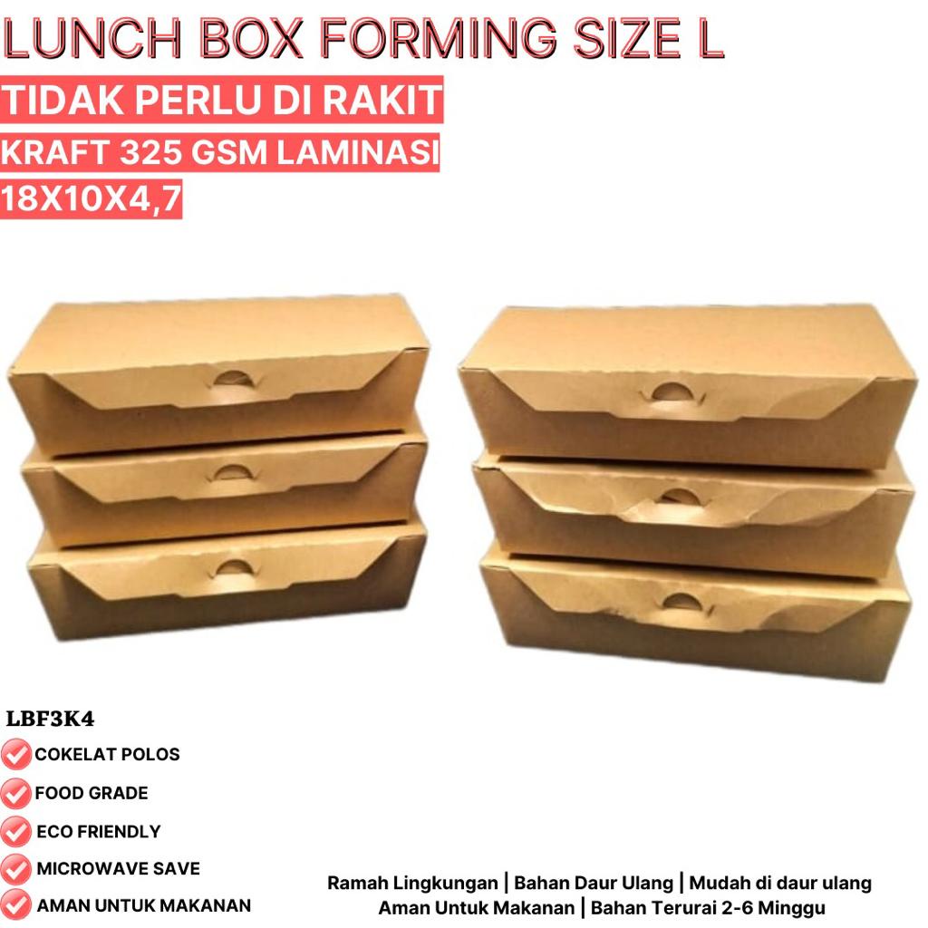 Lunch Box Sudah Terbentuk Tidak Perlu Rakit (LBF3K4-18X10X4,7 Cm)