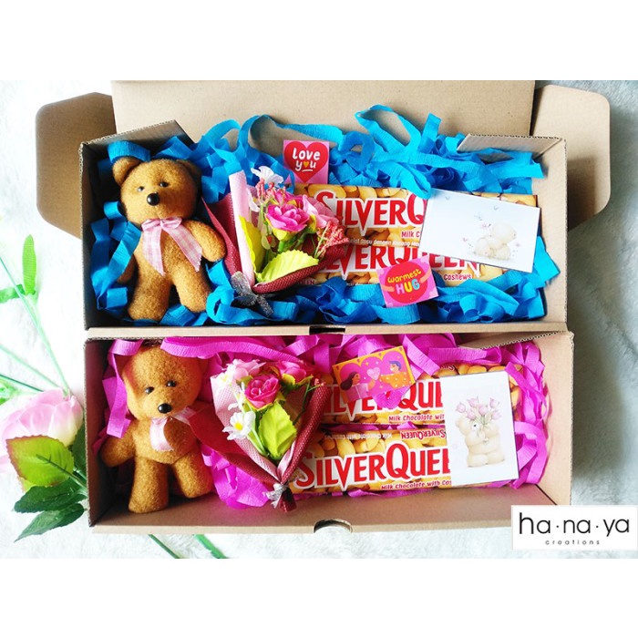 

✨READY✨ -Hampers Coklat Silverqueen Bunga dan Boneka- 1.1.23