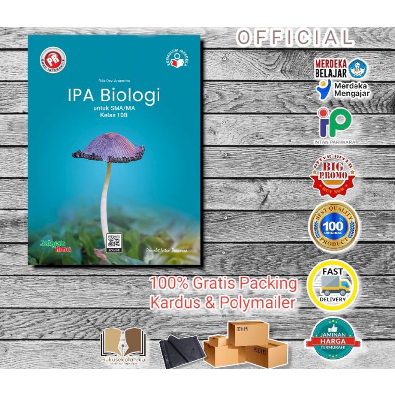 Buku lks pr interaktif biologi kelas X, 10 semester 2 tahun 2023 kurikulum merdeka Intan Pariwara